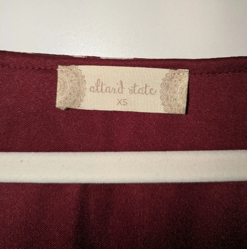 Burgundy Floral Print Altar'd State Dress Size XS - Picture 5 of 5